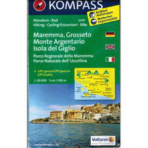 212-2470 Kompass – 2470 Maremma, Grosseto, Monte Argentario, Isola del Giglio – Carta Escursionistica 1/2