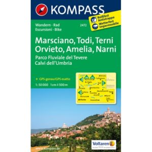 212-2472 Kompass – 2472 Marsciano, Todi, Terni, Orvieto, Amelia, Narni – Carta Escursionistica 1/2