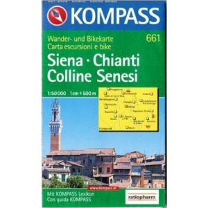 212-661 Kompass – 661 Siena, Chianti, Colline Senesi – Carta Escursionistica 1/2