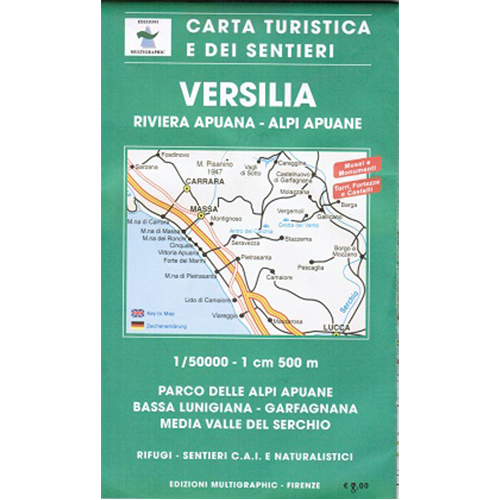 9788874650545 711 Edizioni Multigraphic Versilia Carta Escursionistica