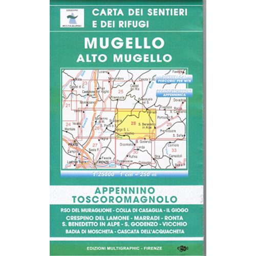 9788874651344 28 Edizioni Multigraphic Mugello, Alto Mugello Carta Escursionistica