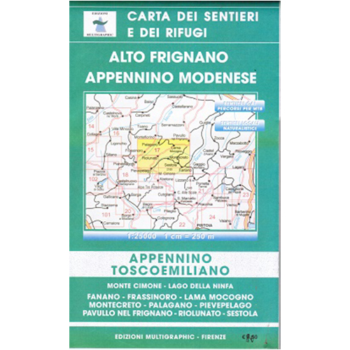 9788874651351 17 Edizioni Multigraphic Alto Frignano, Appennino Modenese Carta Escursionistica