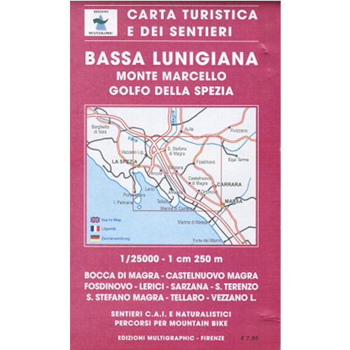 9788874651382 508 Edizioni Multigraphic Bassa Lunigiana, Monte Marcello, Golfo Della Spezia Carta Escursionistica