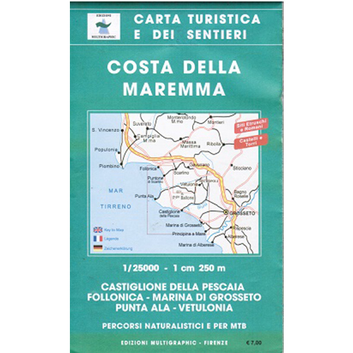 9788874651399 529 Edizioni Multigraphic Costa Della Maremma Carta Escursionistica