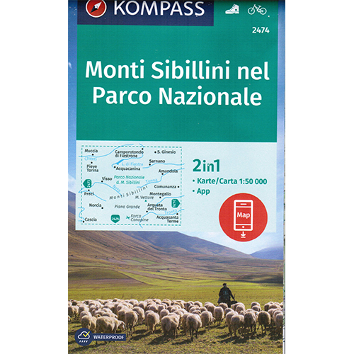212-2474 Kompass – Carta 2474 – Monti Sibillini Nel Parco Nazionale