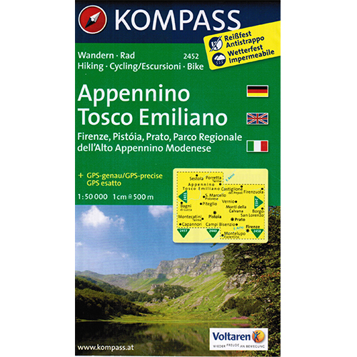 212-2452-1 Kompass – Carta 2452 – Appennino Tosco Emiliano
