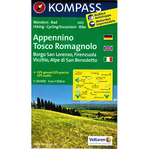 212-2453-1 Kompass – Carta 2453 – Appennino Tosco Romagnolo