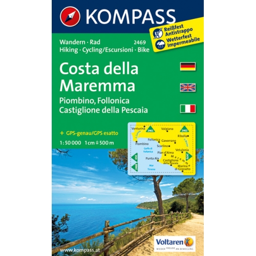 212-2469-1 Kompass – Carta 2469 – Costa Della Maremma