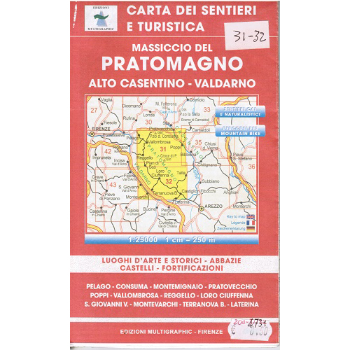 9771122194731 31 32 Edizioni Multigraphic Massiccio Del Pratomagno Alto Casentino Valdarno 1 25000 Carta Escursionistica